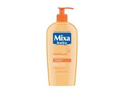 MIXA BABY putojantis dušo ir vonios aliejus, 400 ml