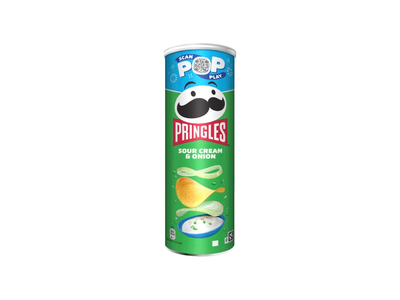Traškus užkandis PRINGLES, grietinės ir svogūnų sk., 165 g