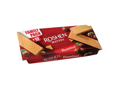 Roshen vafliai su riešutiniu kremu, 216 g