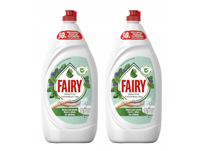 Indų ploviklis FAIRY Sensitive Tea Tree&Mint, 2x1,35l