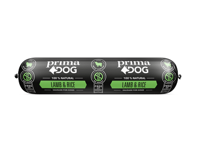 Ėrienos dešra PRIMADOG su ryžiais, 800 g