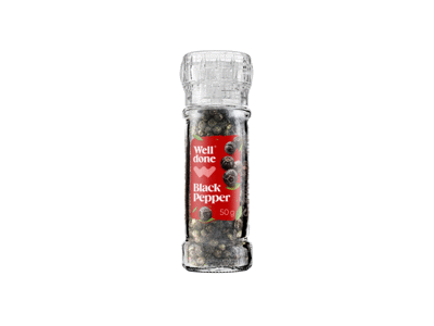 Juodieji pipirai malūnėlyje WELL DONE, 50 g