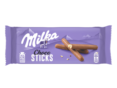 Šokoladiniai vamzdeliai MILKA CHOCO LILA STIX, 112 g