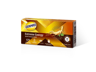 GERIMAX tabletės EXTREME ENERGY N10