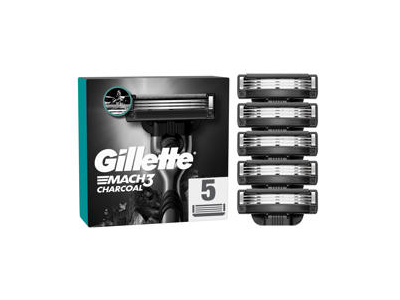 Skustuvo galvutės GILLETTE MACH3 Charcoal, 5vnt.