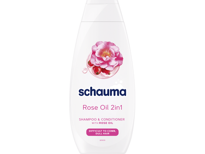 SCHAUMA ROSE OIL 2IN1 plaukų šampūnas, 400ml
