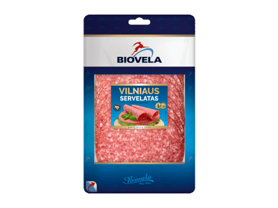 Karštai rūkytas VILNIAUS servelatas, a. r., 100 g