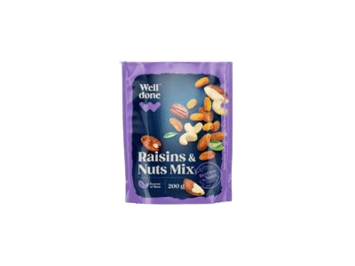 Razinų ir riešutų mišinys WELL DONE, 200 g