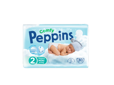 Sauskelnės PEPPINS COMFY 2, 4-8 kg, 30 vnt.