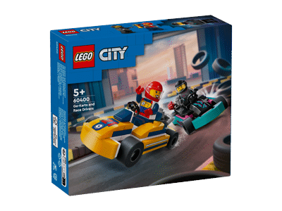 Konstruktorius LEGO GOKARTAI IR LENKTYNININKAI 60400, 1 vnt.