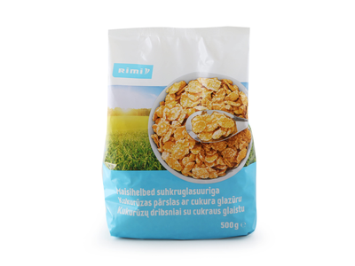 Kukurūzų dribsniai su cukraus gl. RIMI, 500 g