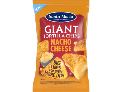 Gigantiški nacho sūrio skonio kukurūzų traškučiai SANTA MARIA, 160g