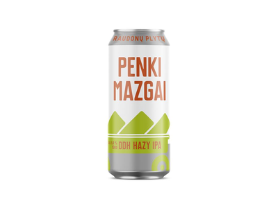 Alus RAUDONŲ PLYTŲ Penki mazgai, 5,0%, 0,5 l, skardinė
