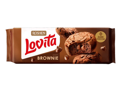 Sausainiai LOVITA ROSHEN BROWNIE, kakavos skonio, 152 g