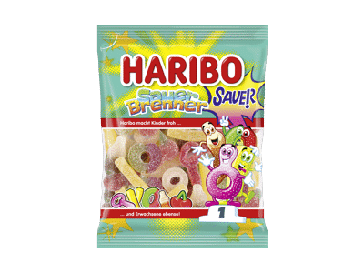 Guminukai HARIBO SAUER BRENNER, 160 g