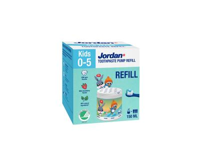 JORDAN Kids, dantų pastos su dozatoriumi papildymas, 0-5 metai, 150 ml