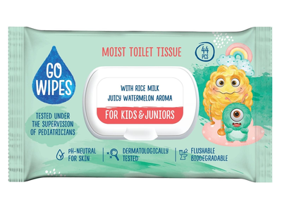 Tualetinis popierius Go Wipes Kids & Juniors, drėgnas, 1 sl