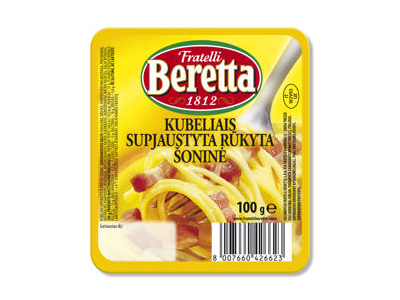 Šaltai rūkyti šoninės kubeliai PANCETTA AFFUMICATA, nerūš., 100 g