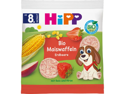 Ekologiški paplotėliai su braškėmis nuo 8mėn. 23 g HiPP