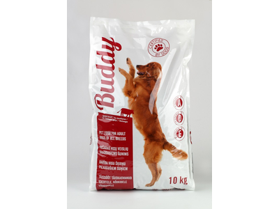 Sausas visavertis pašaras šunims BUDDY, su jautiena, 10 kg