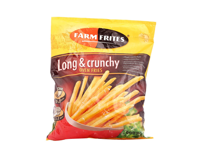 Šaldytos bulvės FARM FRITES su lupenomis, 600 g