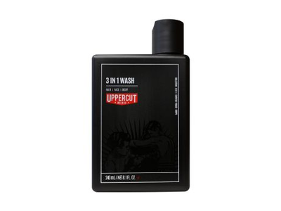 UPPERCUT DELUXE 3IN1 WASH plaukų, veido ir kūno prausiklis, 240 ml