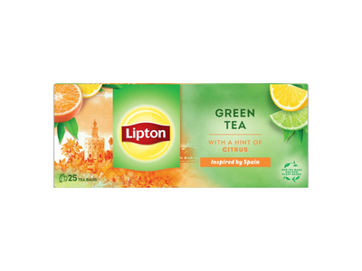 Žal. arbata LIPTON GREEN CITRUS, 25 vnt
