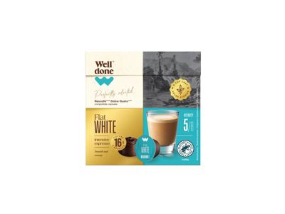 Kavos kapsulės WELL DONE FLAT WHITE, 187 g
