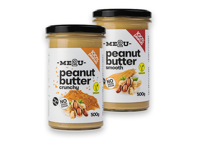 Žemės riešutų kremas ME2U (2 rūšių), 500 g