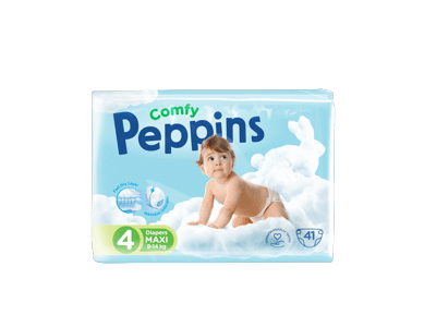Sauskelnės PEPPINS COMFY 4, 9-14 kg, 41 vnt.