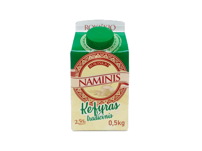 ROKIŠKIO NAMINIS kefyras, 2,5 % rieb., 500 g