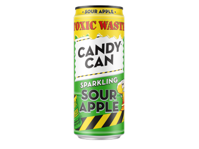 Gazuotas gaivusis gėrimas CANDY CAN x Toxic Waste Sour Apple, 0.33 l