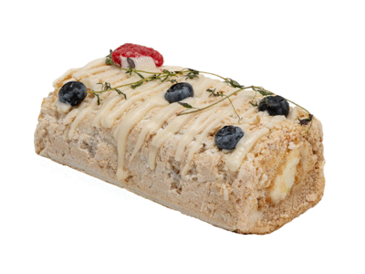 Morenginis vyniotinis su grietinėlės kremu ir uogomis, 1 kg