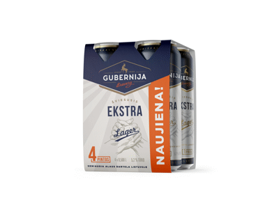 Alus GUBERNIJA EKSTRA LAGER (4 vnt. pakuotė), 2.27 l