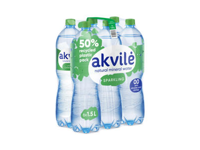 Lengvai gazuotas mineralinis vanduo AKVILĖ, 1,5 l