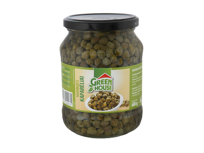 Konservuoti kaparėliai Surfines GREENHOUSE,  680g/380g