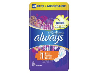 Higieniniai paketai ALWAYS Platinum Normal, S1, 30 vnt.