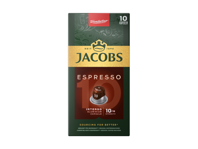 Kavos kapsulės JACOBS Espresso10 Intenso, 10x52g