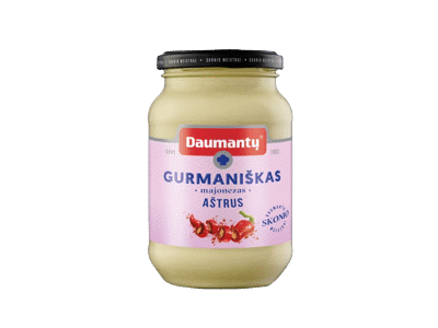 	DAUMANTŲ GURMANIŠKAS majonezas, aštrus, 60 % rieb., 400 g