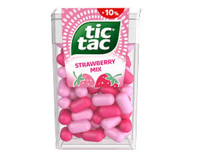 Saldainiai braškių mix TIC TAC, 54 g