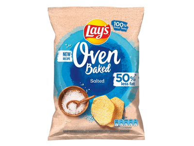 Kepti bulvių traškučiai su druska LAY'S OVEN BAKED, 110 g
