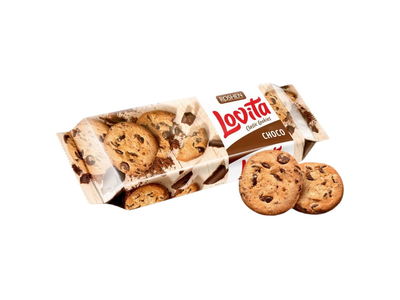 Sausainiai LOVITA ROSHEN su šokolado gabaliukais, 150 g