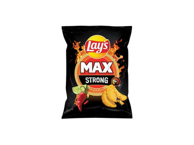 Lay's Strong čili pipirų ir žaliųjų citrinų skonio bulvių traškučiai, 250 g