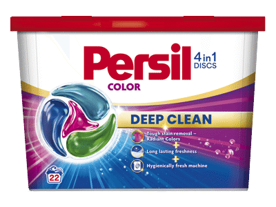 Skalbimo kapsulės "PERSIL DISCS Color" 22 skalbimai 