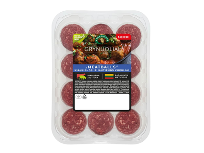 Kiaul. mėsos kuk. MEATBALLS GRYNUOLIAI ,300 g