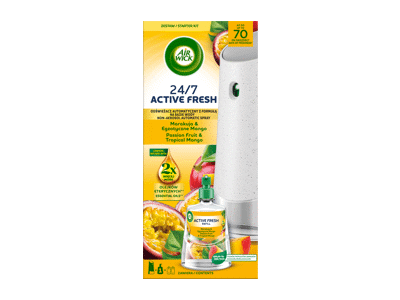 Automobilio oro gaiviklio papildymas Air Wick Active Fresh Mango, 228 ml