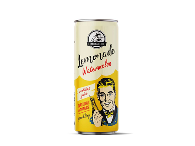 Arbūzų skonio gazuotas gaivusis gėrimas LEMONADE JOE, 250ml