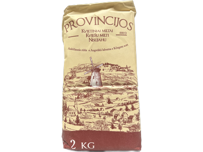 Kvietiniai miltai PROVINCIJOS, 550D, 2 kg