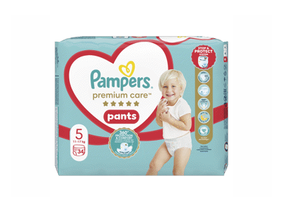 Sauskelnės-kelnaitės PAMPERS Premium Care Pants, Value Pack, 5 dydis, 34 vnt.