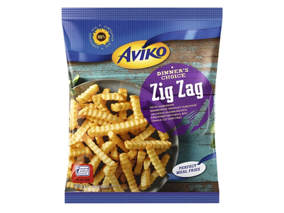 Šaldytos apkeptos banguotos bulvių lazdelės AVIKO ZIG ZAG, 750 g